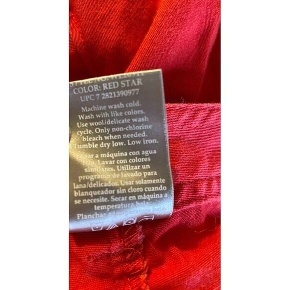 White Stag Women's Sz 14 Red Cotton Blend 2 Pocket Shorts - Picture 9 of 10